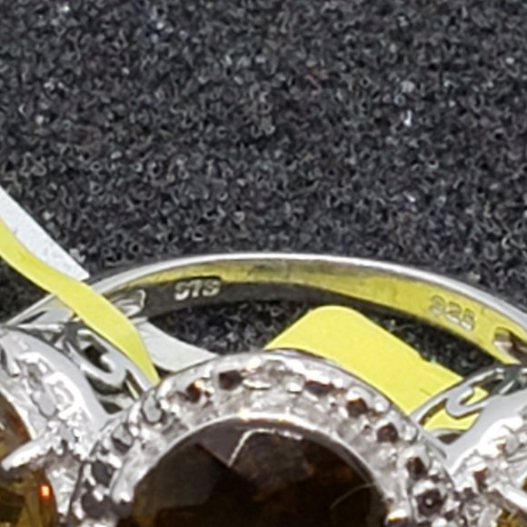 Alexite Diamond Platinum Overlay Sterling Silver Ring Size 6.25 TGW 9.27cts - Picture 8 of 14